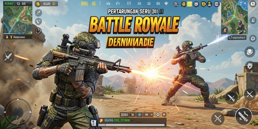 Tampilan gameplay menegangkan dalam 8G8G yang penuh aksi.