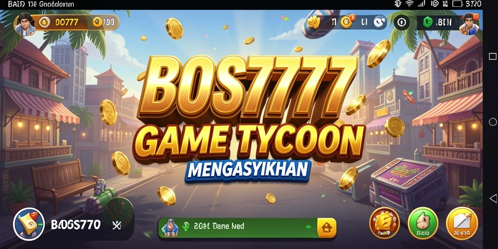 Screenshot gameplay BOS777 menunjukkan pengelolaan bisnis yang mendebarkan.