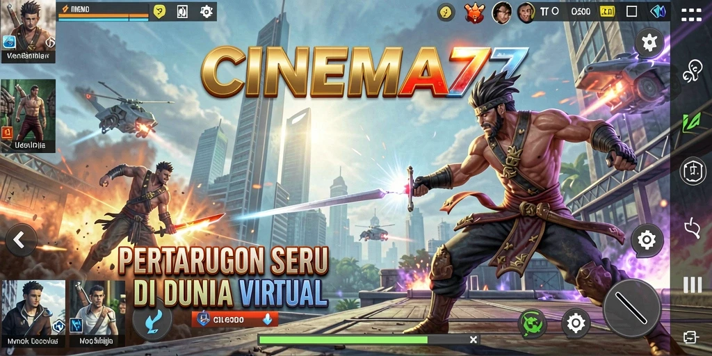 Gambaran aksi seru dalam CINEMA77 saat pertarungan berlangsung.