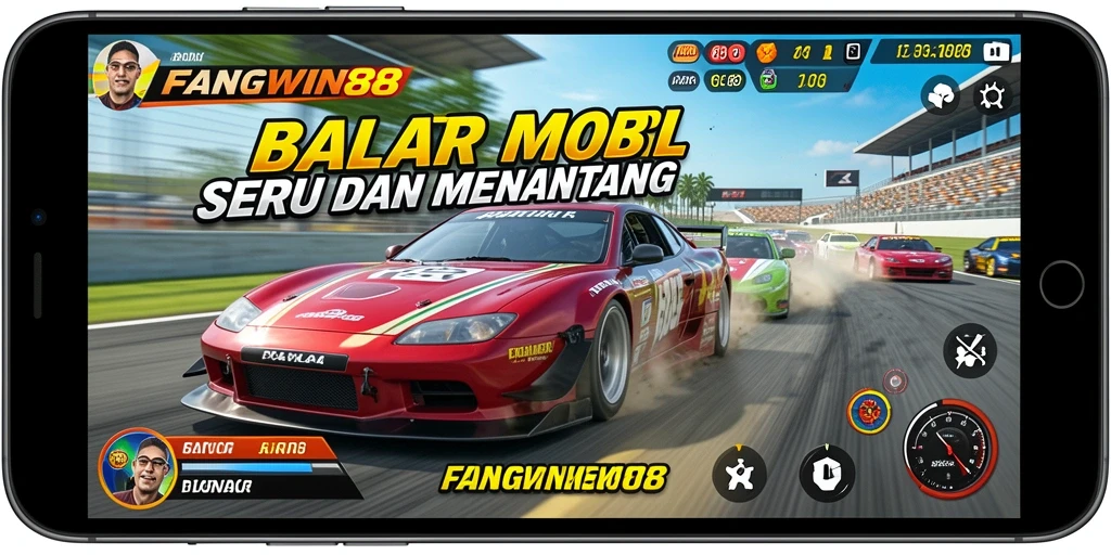 Tangkapan layar gameplay FANGWIN88 yang menunjukkan balapan mendebarkan.