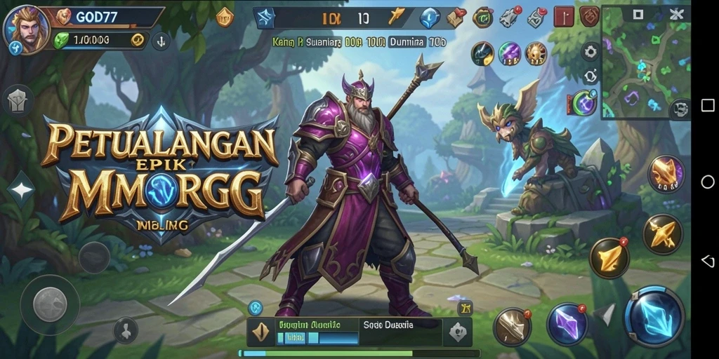 Tampilan gameplay GOD77 dengan aksi seru dan petualangan tanpa batas.