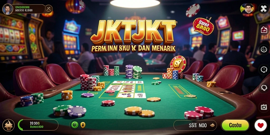 Tampilan gameplay menarik dari JKTJKT di kasino virtual.