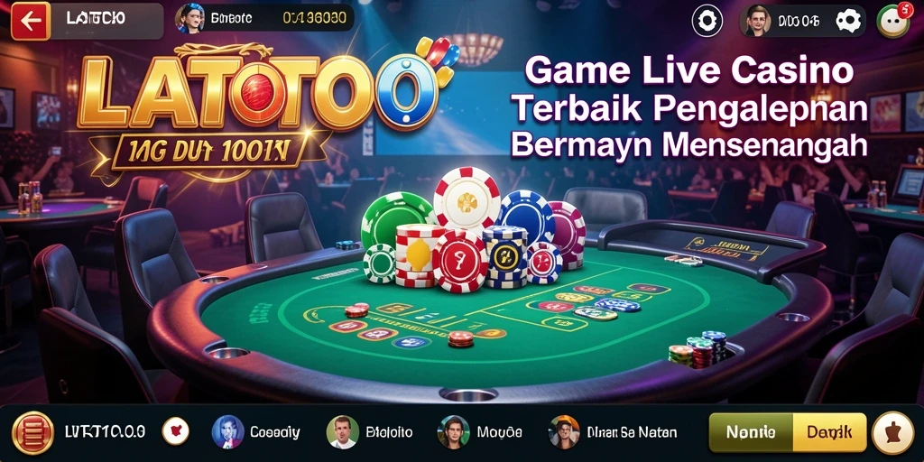 Tampilan gameplay Live Casino yang mendebarkan dan interaktif.