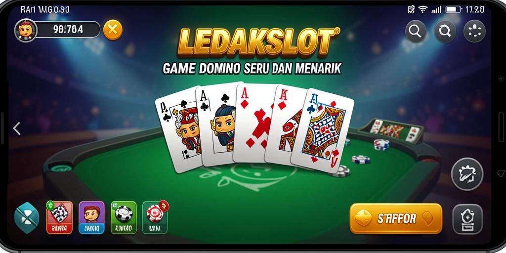Tampilan menarik dari gameplay Domino di LEDAKSLOT.