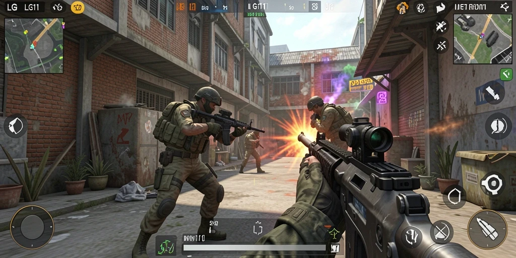 Tampilan gameplay intens dari LG111 dengan pertempuran yang memukau.