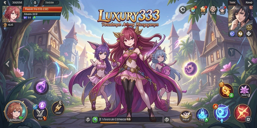 Tampilan gameplay anime yang mengesankan dalam LUXURY333.