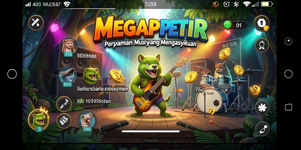 Tampilan gameplay MEGAPETIR yang menarik dan interaktif.