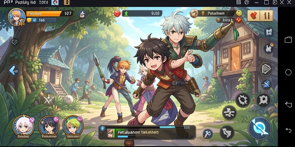 Tampilan menarik dari gameplay Anime yang menakjubkan.