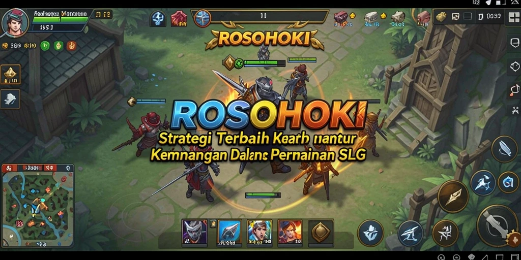 Screenshot gameplay SLG ROSOHOKI yang menampilkan pertempuran seru dan strategi yang mendebarkan.