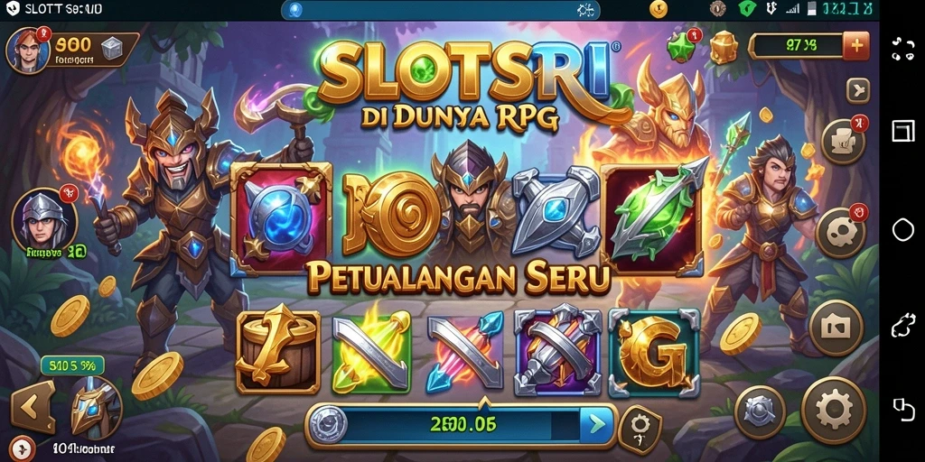 Screenshot menunjukkan aksi seru dalam game RPG SLOTSRI.