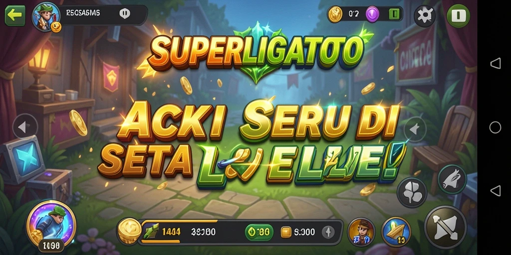 Tampilan aksi mendebarkan dalam permainan SUPERLIGATOTO.