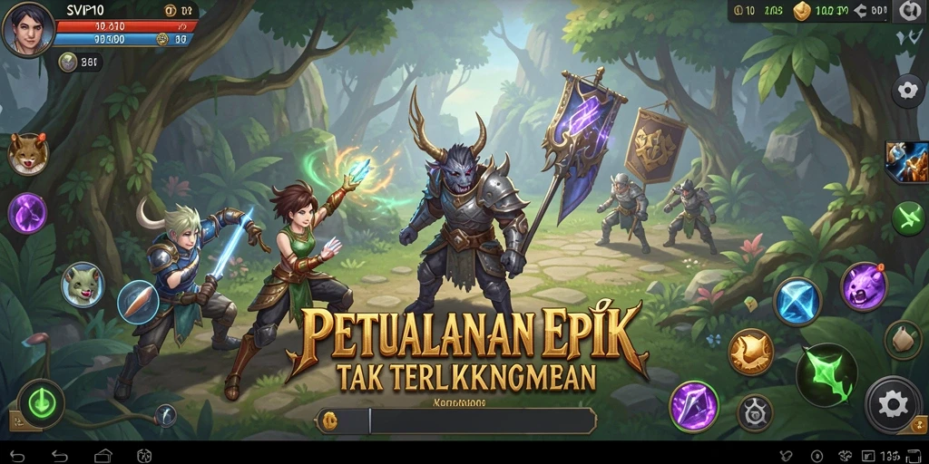 Screenshot fitur gameplay SVIP10 menunjukkan eksplorasi dunia yang menakjubkan.