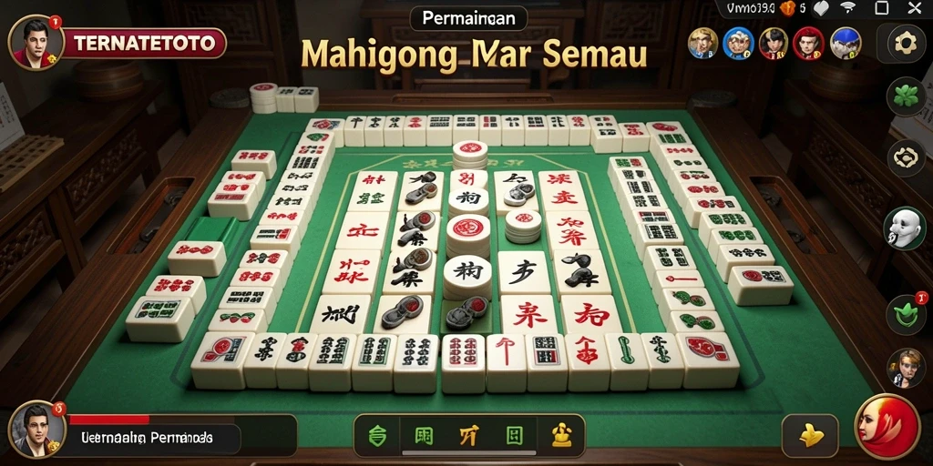 Screenshot TERNATETOTO menampilkan gameplay Mahjong yang seru.